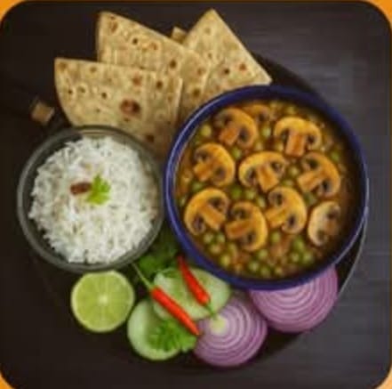 Chickpea curry with vegetables